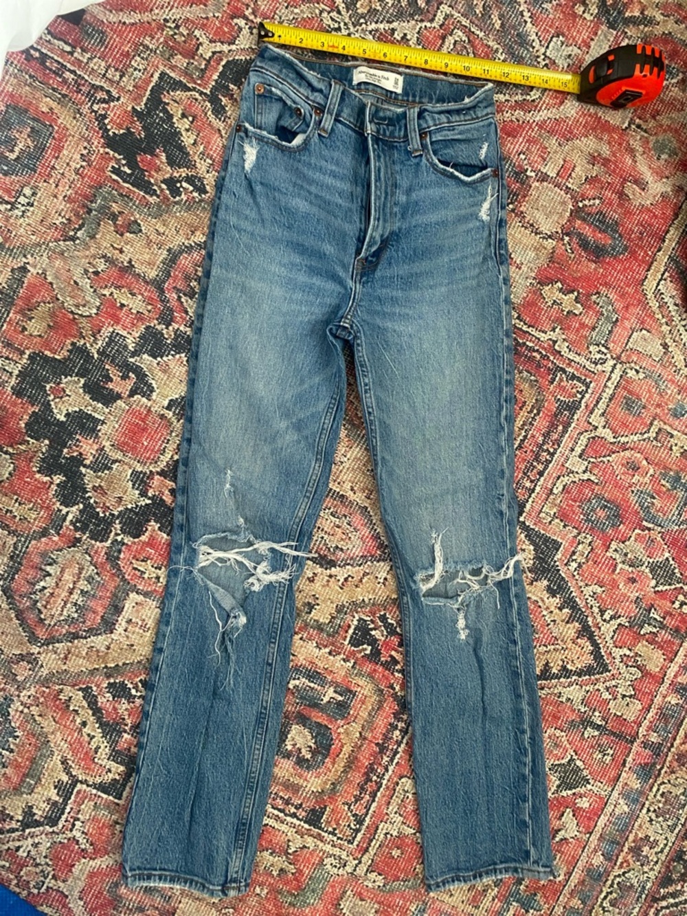 A&F the 90s straight ultra high rise